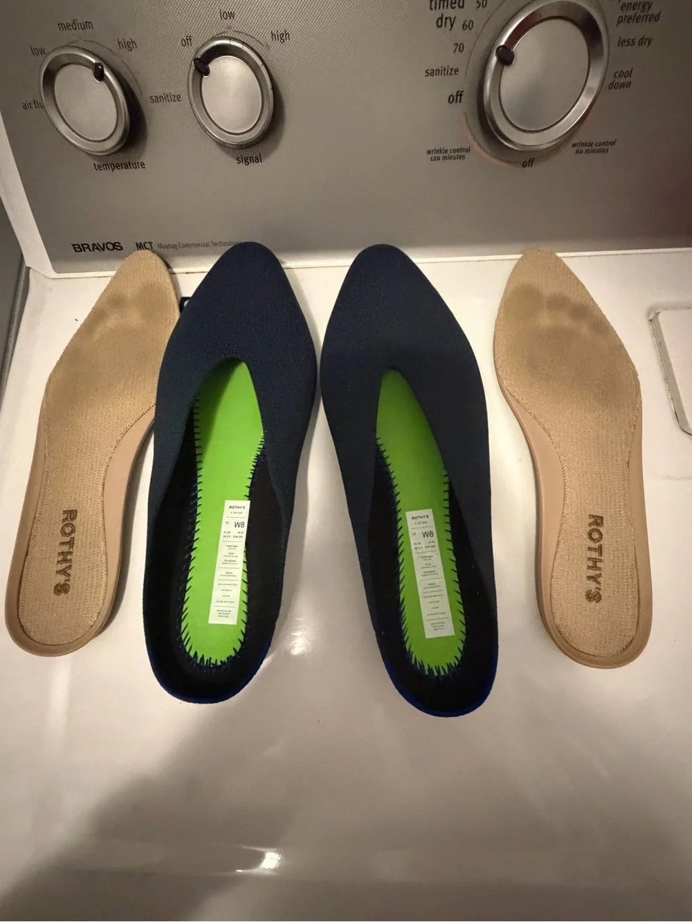 Rothy's Navy Knit Slip-On Flats